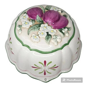 Vintage, by Franklin Mint, Le Cordon Bleu, JELLO MOLDS, 1986, Purple Plums